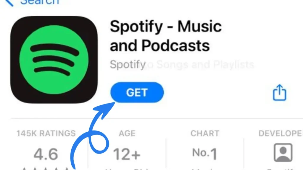 Spotify App store install banner